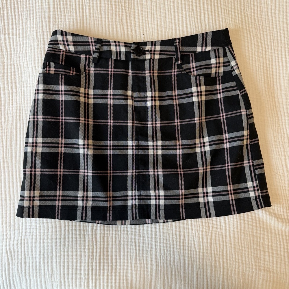 VTG Y2K Forever 21 Plaid Pleated Mini Skirt (M) Grunge Goth Schoolgirl College